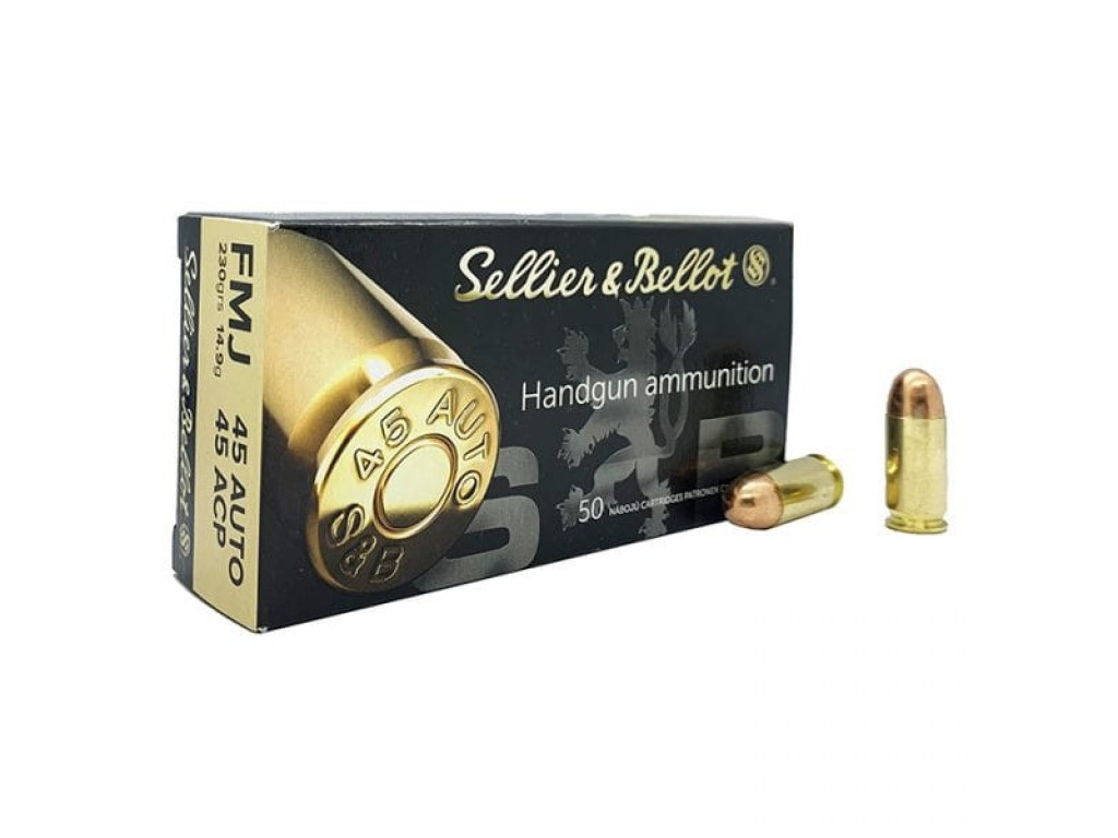Sellier & Bellot .45 ACP – 230gr FMJ – 1000 Rounds Canada