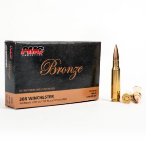 PMC Bronze .308 Win 147gr FMJ-BT Ammo 500 Rounds Canada