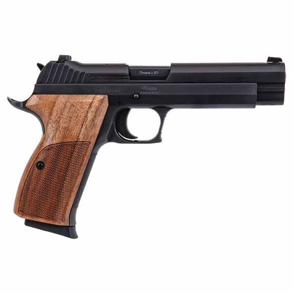 SIG Sauer P210 Standard 9mm Luger Semi Auto Pistol 5″ Barrel 8 Rounds Walnut Grips Black Nitron Finish