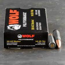 300 AAC Blackout – 145 Grain FMJ – Wolf – 500 Rounds