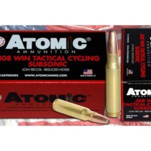 Atomic Tactical Cycling Subsonic Ammunition 308 Winchester 260 Grain Expanding Round Nose Soft Point Box of 500