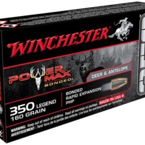 Winchester Power Max Bonded Ammunition 350 Legend 160 Grain Protected Hollow Point Box of 500