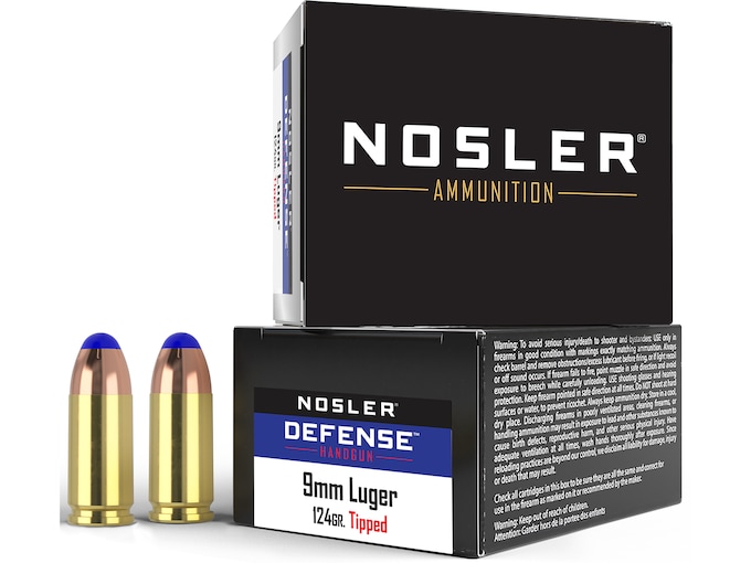Nosler Defense Ammunition 9mm Luger +P 124 Grain Bonded Canada