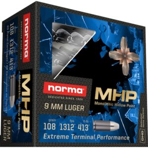 Norma Home Defense MHP Ammunition 9mm Luger 108 Grain Canada