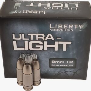 Liberty Ultra-Light Ammunition 9mm Luger +P 50 Grain Canada
