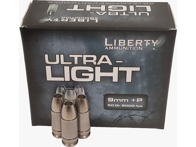 Liberty Ultra-Light Ammunition 9mm Luger +P 50 Grain Canada
