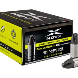 NovX Engagement Extreme Self-Defense Ammunition 9mm Luger +P 65 Grain Fluted Canada