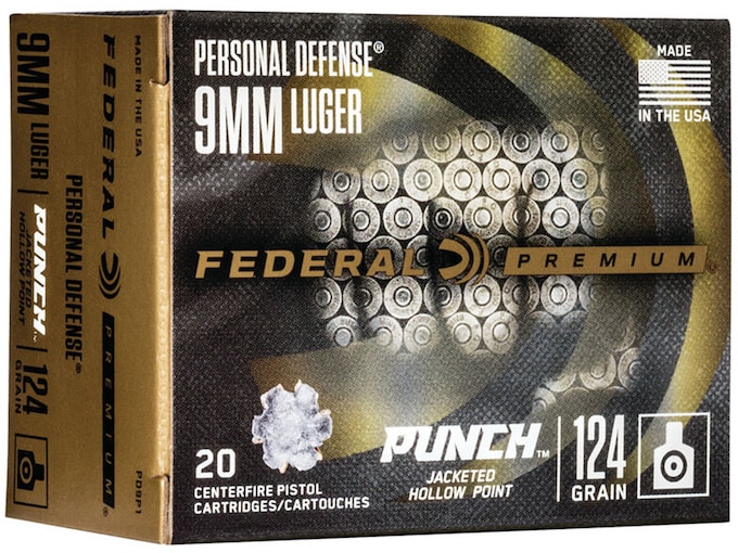Federal Premium Personal Defense Punch Ammunition 9mm Luger 124 Grain Jacketed Canada